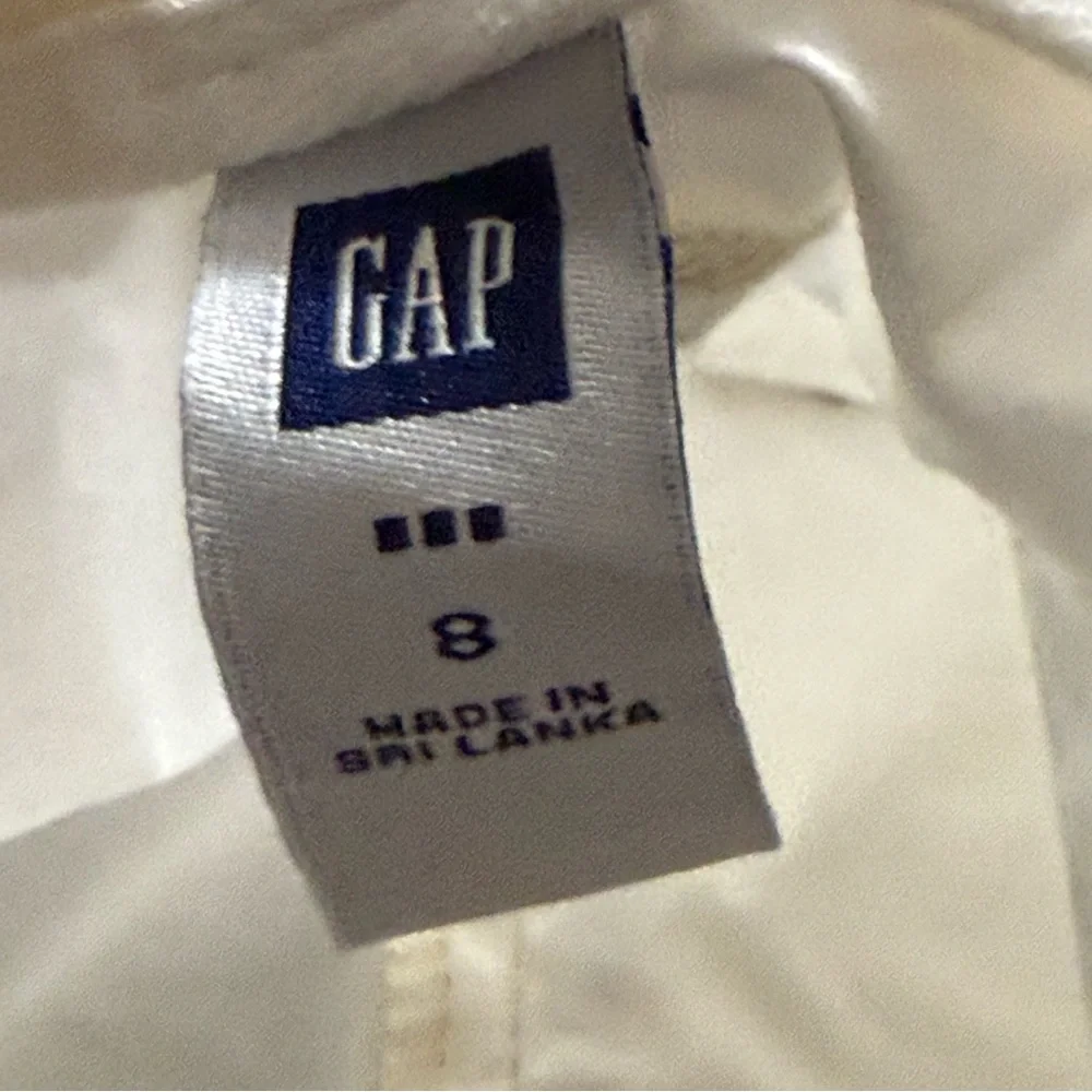 Gap Pants White Roll Up Cotton Lightweight Pockets Sz 8 NWOT - Picture 10 of 11